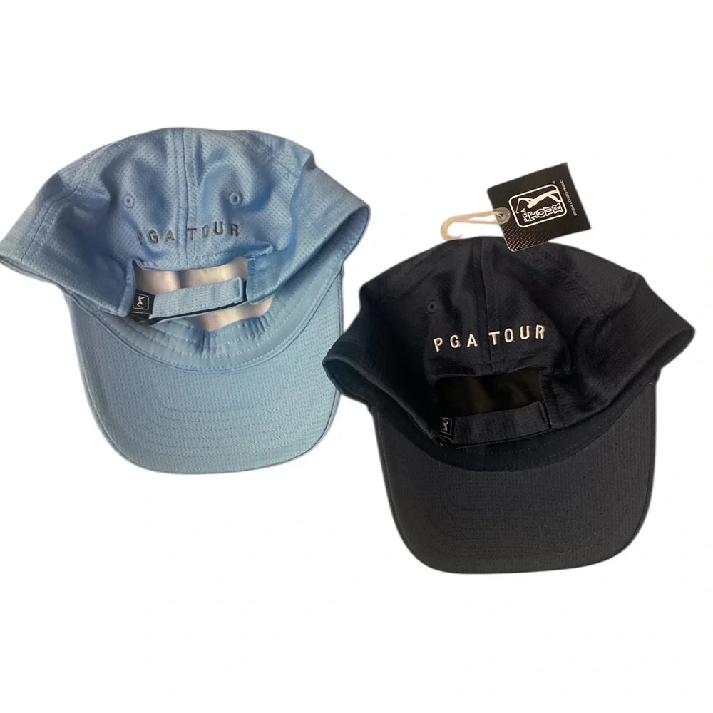 PGA Tour Blue and Black Men's Golf Hats. NWT GUC